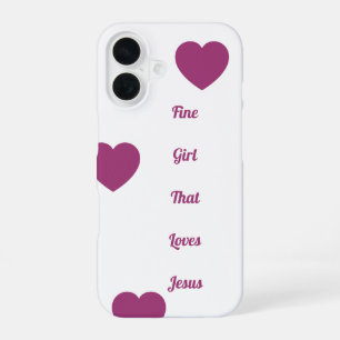 "Gutes Mädchen, das Jesus liebt"-Handyhülle, iPhone 16 Hülle