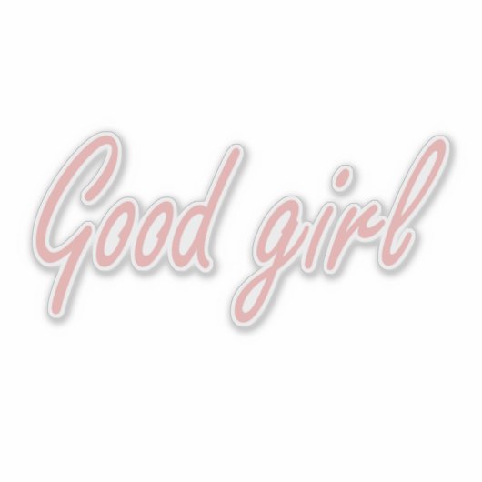 Gutes Mädchen Design Aufkleber (Vorderseite)