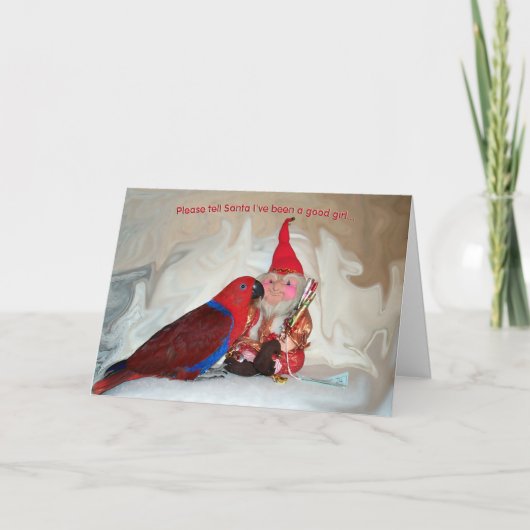 Gutes Mädchen Feiertagskarte (Vorderseite)