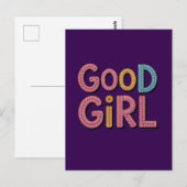 Gutes Mädchen Postkarte (Vorne/Hinten)