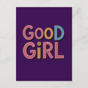 Gutes Mädchen Postkarte