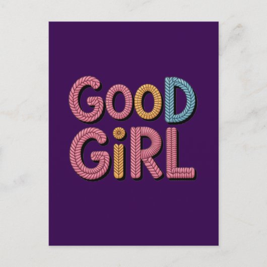 Gutes Mädchen Postkarte (Vorderseite)