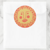 GUTES MORGEN SUNSHINE farbenfroh Runder Aufkleber (Tasche)