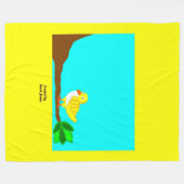 Gutes Morgengrauen Gelber Vogel Große Fleece Blank (Vorderseite (Horizontal))