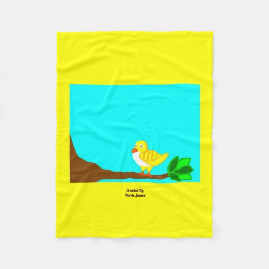 Gutes Morgengrauen Gelber Vogel Kleines Fleece Bla (Vorderseite)