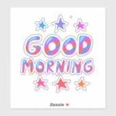 GUTES MORNING Niedliche Farben & Spaß Aufkleber (Blatt)