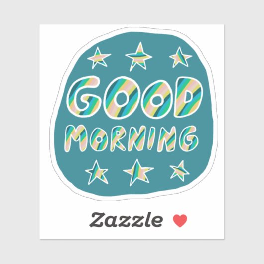 GUTES MORNING Niedliche Farbgebung & Spaß Handschr Aufkleber (Blatt)