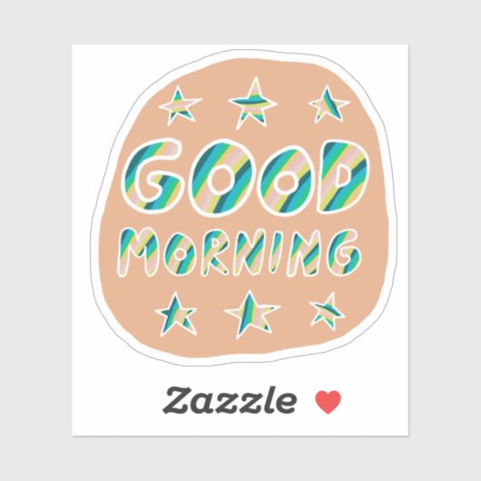 GUTES MORNING Niedliche Farbgebung & Spaß Handschr Aufkleber (Blatt)