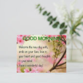 GUTES MORNING POSTKARTE (Stehend Vorderseite)