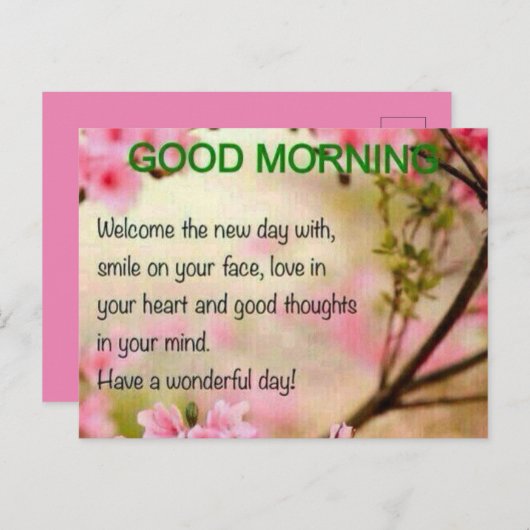 GUTES MORNING POSTKARTE (Vorne/Hinten)