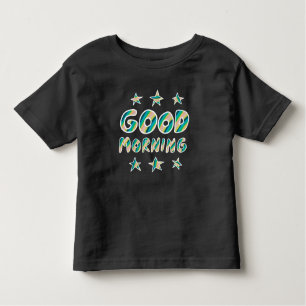 GUTES MORNING Spaß Niedliche Farbenspiel Handschri Kleinkind T-shirt