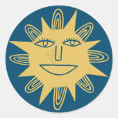 GUTES MORNING SUNSHINE Farbiges Set von Runder Aufkleber (Vorderseite)