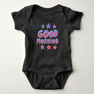 GUTES MORNNING Spaß Niedlich-farbenfrohe Handschr Baby Strampler