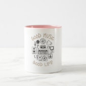 Gutes Musikleben Zweifarbige Tasse (Mittel)