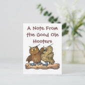 Gutes ole Hoots Postkarte (Stehend Vorderseite)
