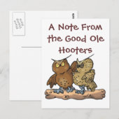 Gutes ole Hoots Postkarte (Vorne/Hinten)