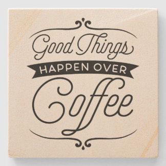Gutes passiert beim Kaffee Steinuntersetzer