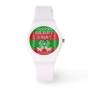 Gutes Pullover-Muster Jingle Glocken Merry Xmas Ga Armbanduhr