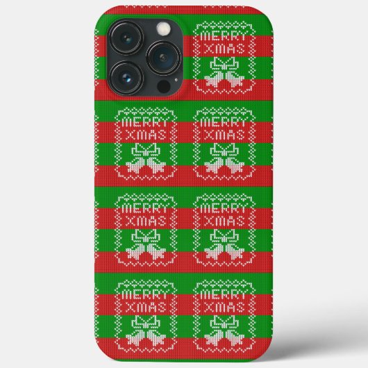 Gutes Pullover-Muster Jingle Glocken Merry Xmas Ga Case-Mate iPhone Hülle (Rückseite)