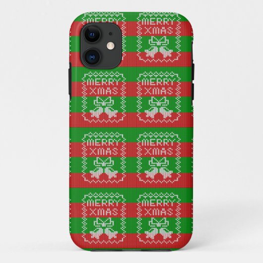 Gutes Pullover-Muster Jingle Glocken Merry Xmas Ga Case-Mate iPhone Hülle (Rückseite)