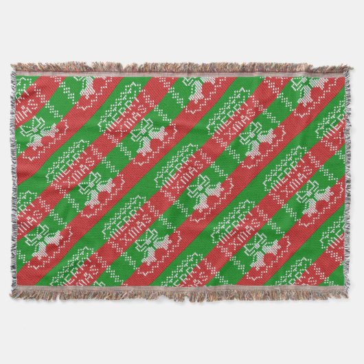 Gutes Pullover-Muster Jingle Glocken Merry Xmas Ga Decke (Vorderseite)