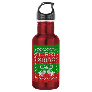 Gutes Pullover-Muster Jingle Glocken Merry Xmas Ga Edelstahlflasche