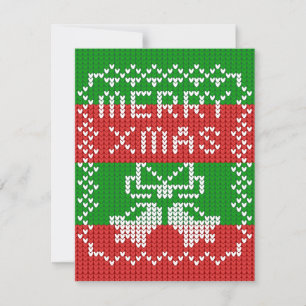 Gutes Pullover-Muster Jingle Glocken Merry Xmas Ga Einladung