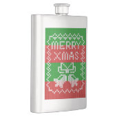 Gutes Pullover-Muster Jingle Glocken Merry Xmas Ga Flachmann (Rechts)
