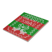 Gutes Pullover-Muster Jingle Glocken Merry Xmas Ga Fliese (Seite)