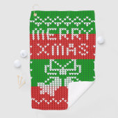 Gutes Pullover-Muster Jingle Glocken Merry Xmas Ga Golfhandtuch (Insitu)