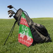Gutes Pullover-Muster Jingle Glocken Merry Xmas Ga Golfhandtuch (Gras)