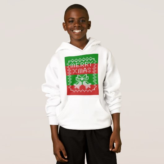 Gutes Pullover-Muster Jingle Glocken Merry Xmas Ga Hoodie (Vorne ganz)