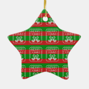 Gutes Pullover-Muster Jingle Glocken Merry Xmas Ga Keramik Ornament