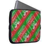 Gutes Pullover-Muster Jingle Glocken Merry Xmas Ga Laptopschutzhülle (Vorne Rechts)