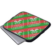 Gutes Pullover-Muster Jingle Glocken Merry Xmas Ga Laptopschutzhülle (Vorne Knopf)