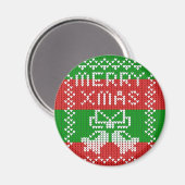 Gutes Pullover-Muster Jingle Glocken Merry Xmas Ga Magnet (Vorderseite/Rückseite)