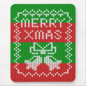 Gutes Pullover-Muster Jingle Glocken Merry Xmas Ga Mousepad (Vorne)