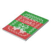 Gutes Pullover-Muster Jingle Glocken Merry Xmas Ga Notizblock (Rotiert)