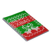 Gutes Pullover-Muster Jingle Glocken Merry Xmas Ga Notizblock (Rechte Seite)