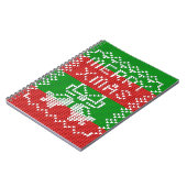 Gutes Pullover-Muster Jingle Glocken Merry Xmas Ga Notizblock (Linke Seite)