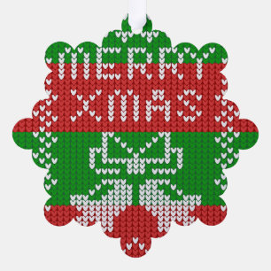 Gutes Pullover-Muster Jingle Glocken Merry Xmas Ga Ornament Karte