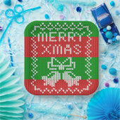 Gutes Pullover-Muster Jingle Glocken Merry Xmas Ga Pappteller (Party)