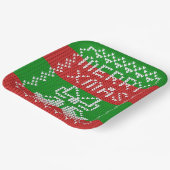 Gutes Pullover-Muster Jingle Glocken Merry Xmas Ga Pappteller (Gewinkelt)