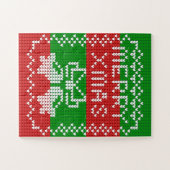 Gutes Pullover-Muster Jingle Glocken Merry Xmas Ga Puzzle (Horizontal)