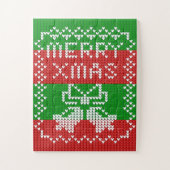 Gutes Pullover-Muster Jingle Glocken Merry Xmas Ga Puzzle (Vertikal)