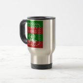 Gutes Pullover-Muster Jingle Glocken Merry Xmas Ga Reisebecher (Vorderseite Links)