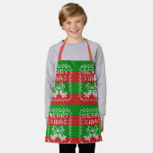 Gutes Pullover-Muster Jingle Glocken Merry Xmas Ga Schürze (Getragen)