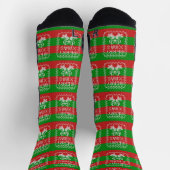 Gutes Pullover-Muster Jingle Glocken Merry Xmas Ga Socken (Oben)