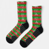 Gutes Pullover-Muster Jingle Glocken Merry Xmas Ga Socken (Links)