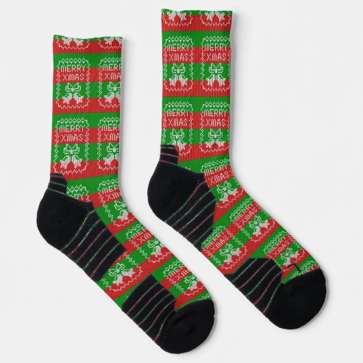 Gutes Pullover-Muster Jingle Glocken Merry Xmas Ga Socken (Rechts)